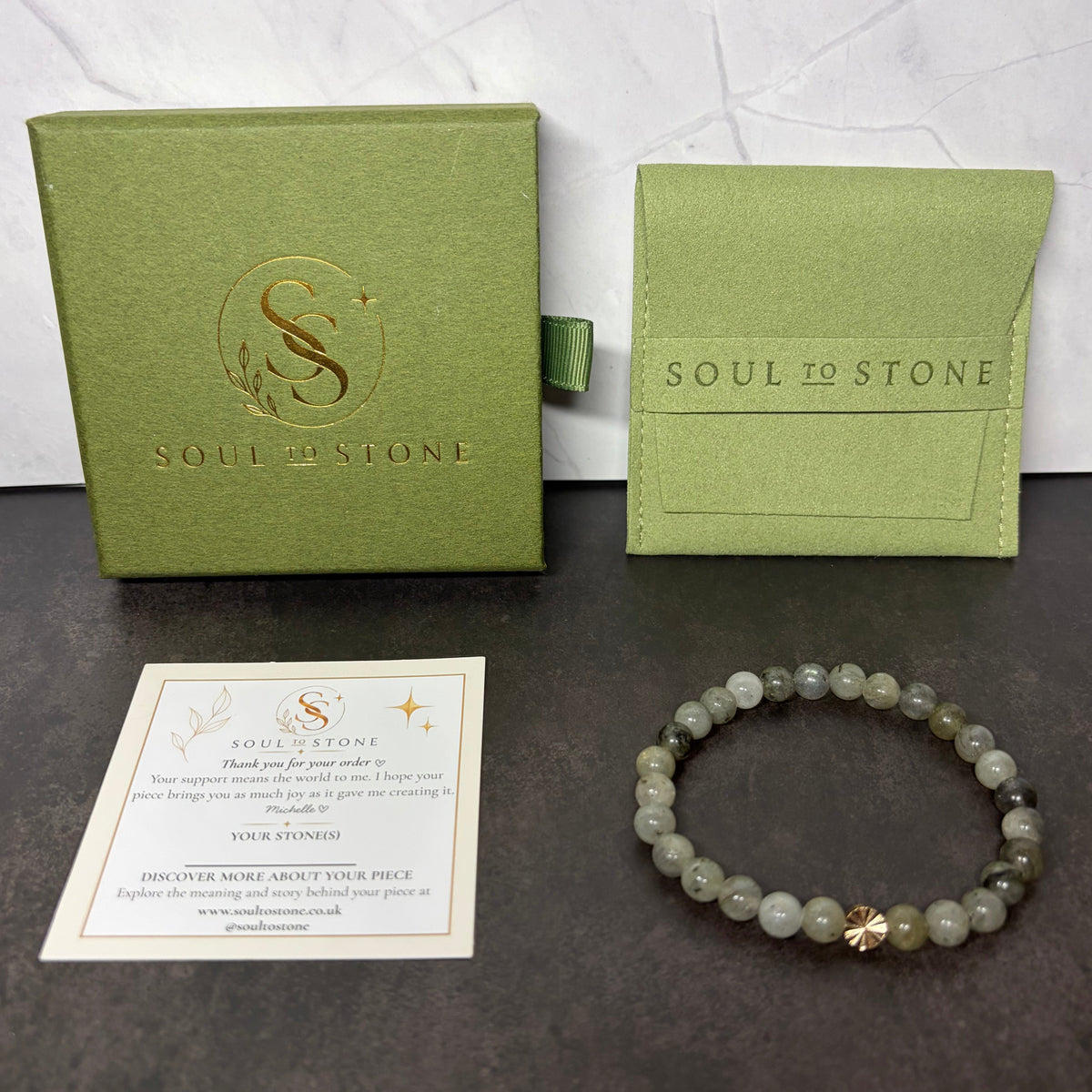 Signature Labradorite Full Moon Charm Bracelet