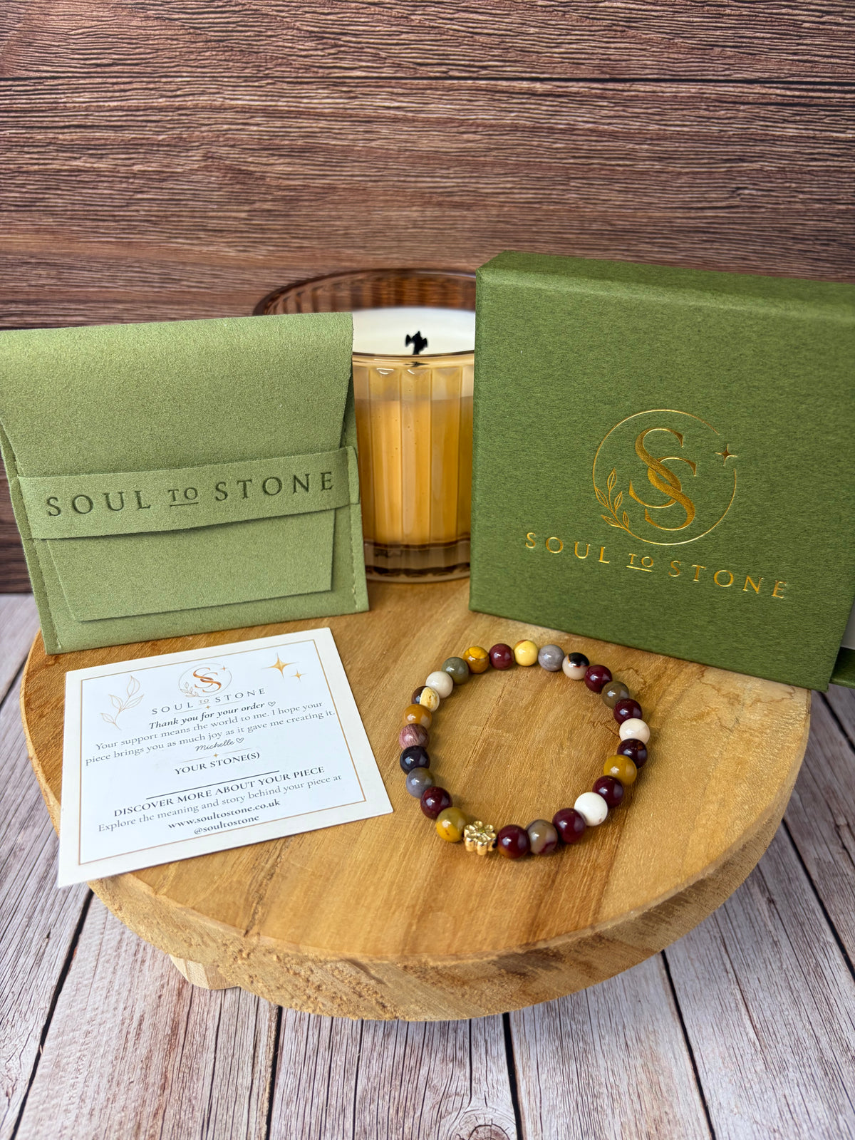 Signature Mookaite Flower Charm Bracelet