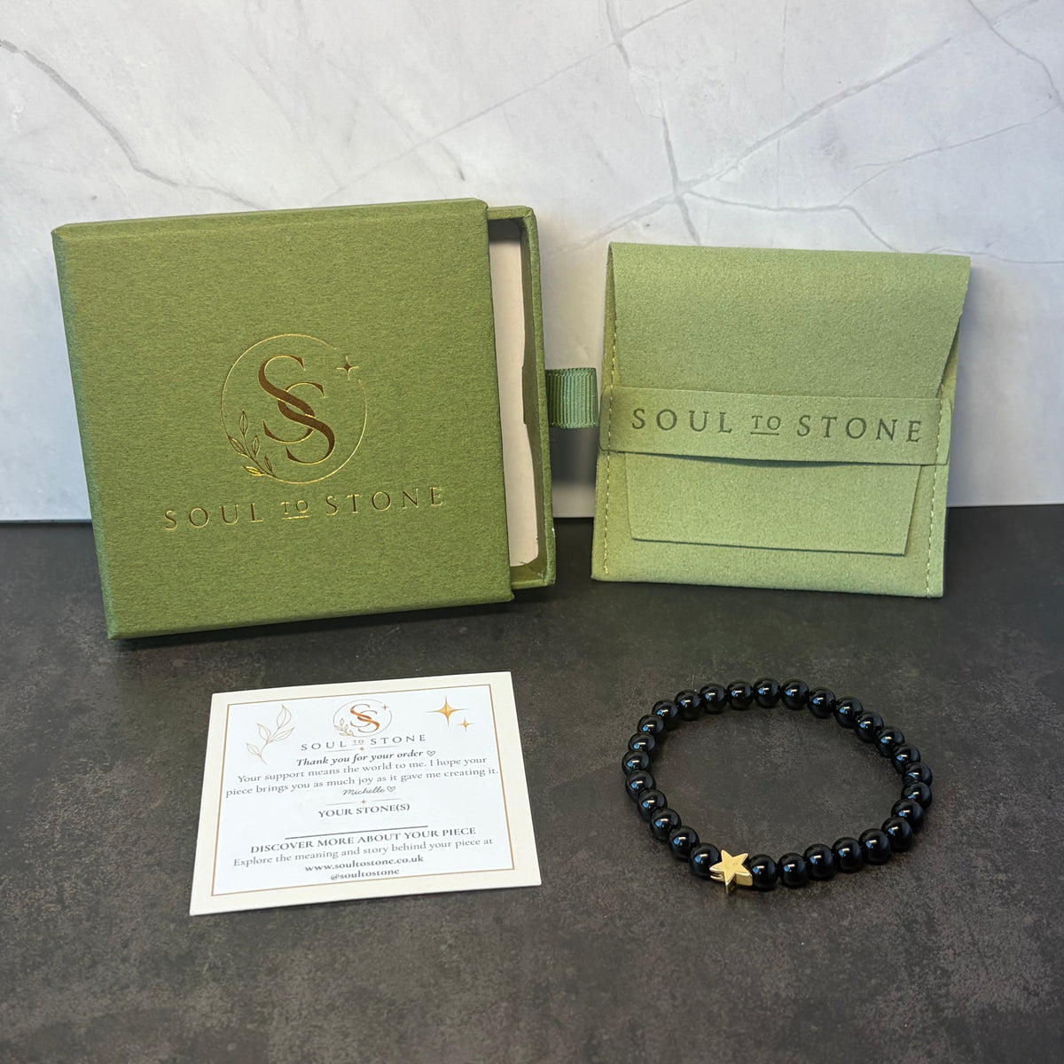 Signature Onyx Star Charm Bracelet