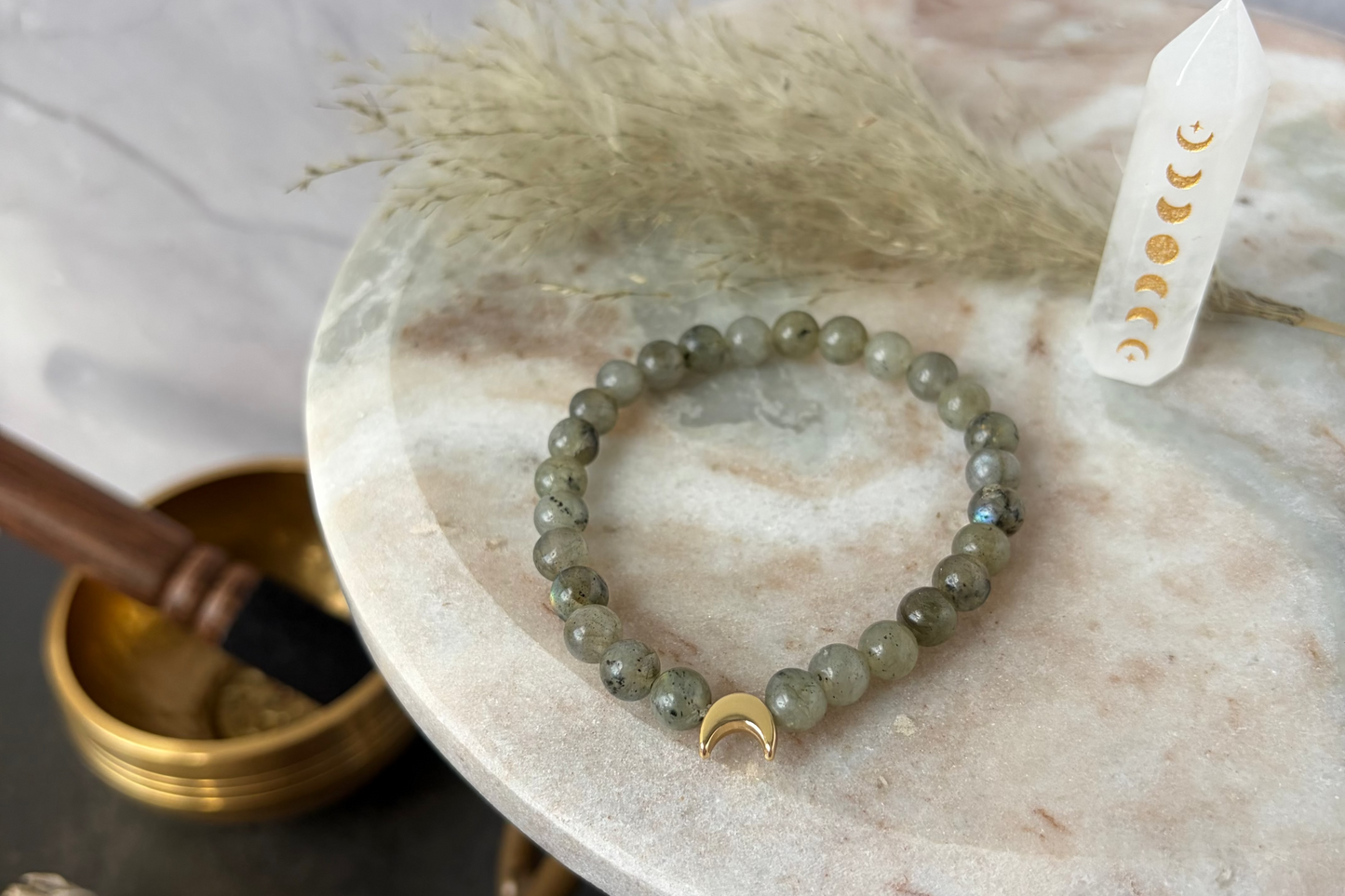 Signature Labradorite Crescent Moon Bracelet