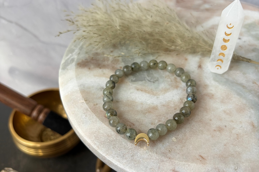Signature Labradorite Crescent Moon Bracelet