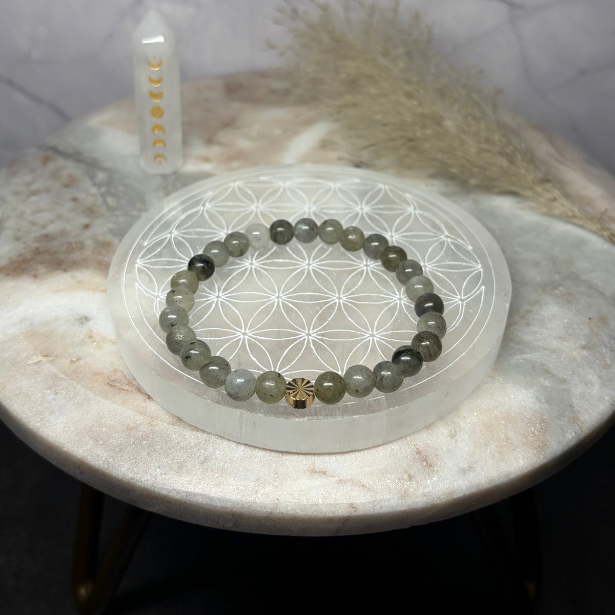 Signature Labradorite Full Moon Charm Bracelet