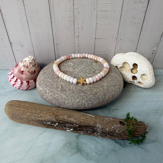 Signature Opal Pebble Bead Bracelet with a Starfish Charm