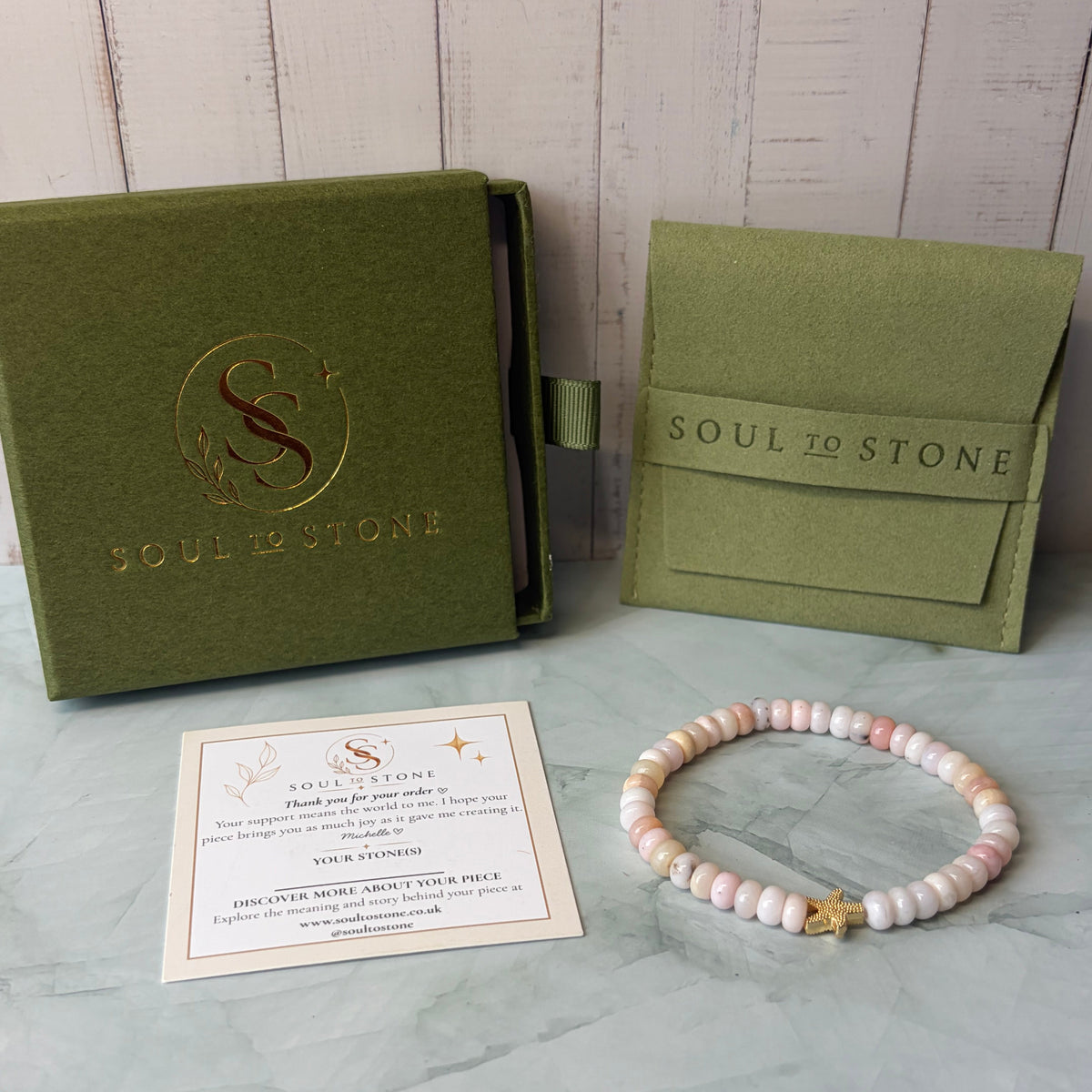 Signature Opal Pebble Bead Bracelet with a Starfish Charm