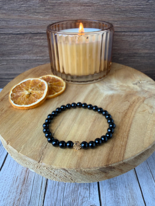 Signature Black Onyx Sun Charm Bracelet