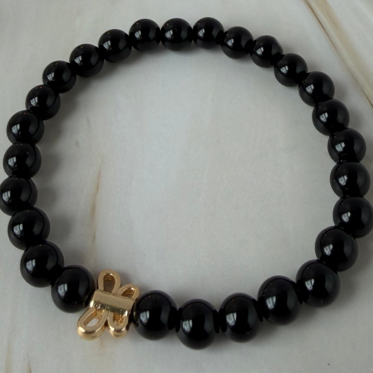 Signature Black Onyx Butterfly Charm Bracelet