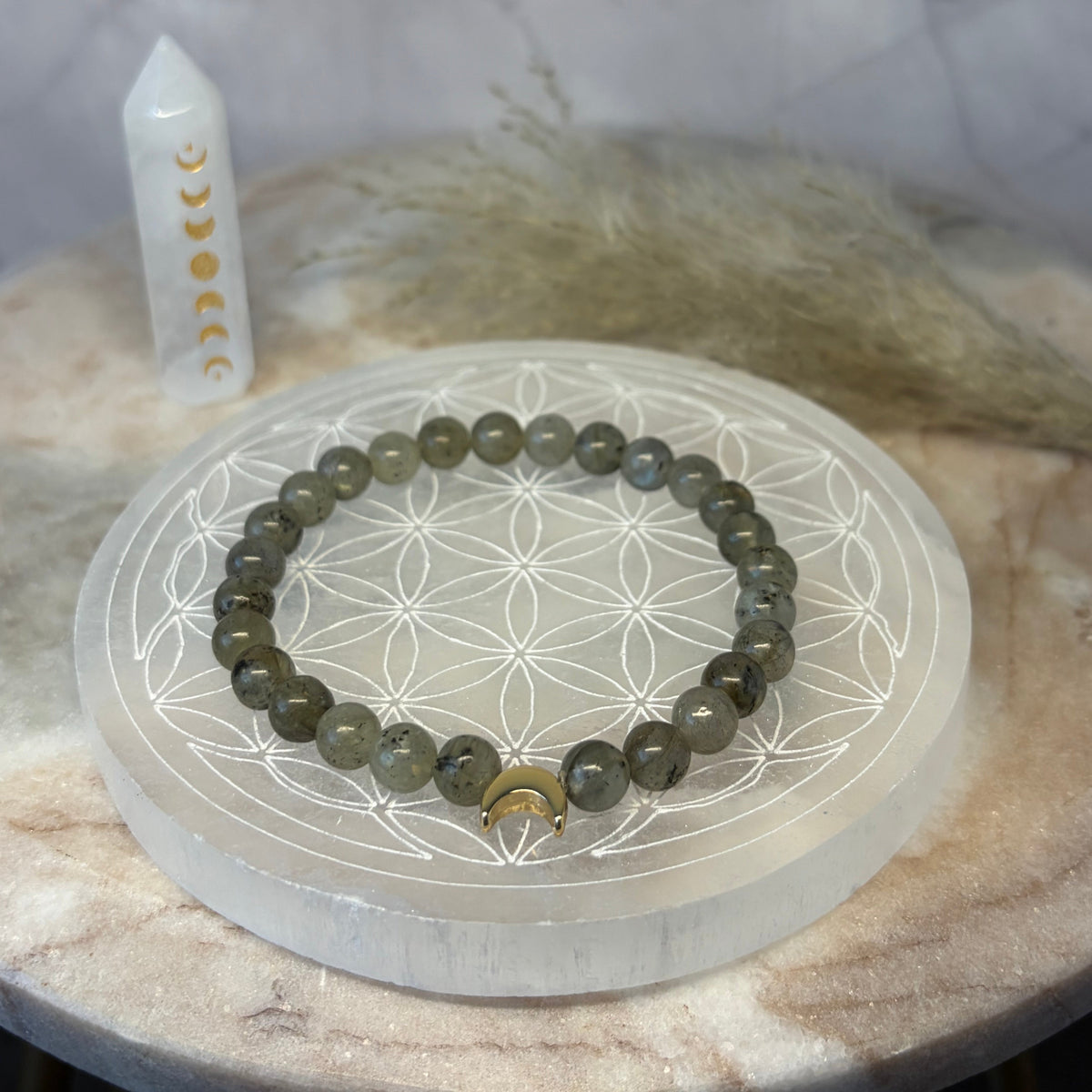 Signature Labradorite Crescent Moon Bracelet