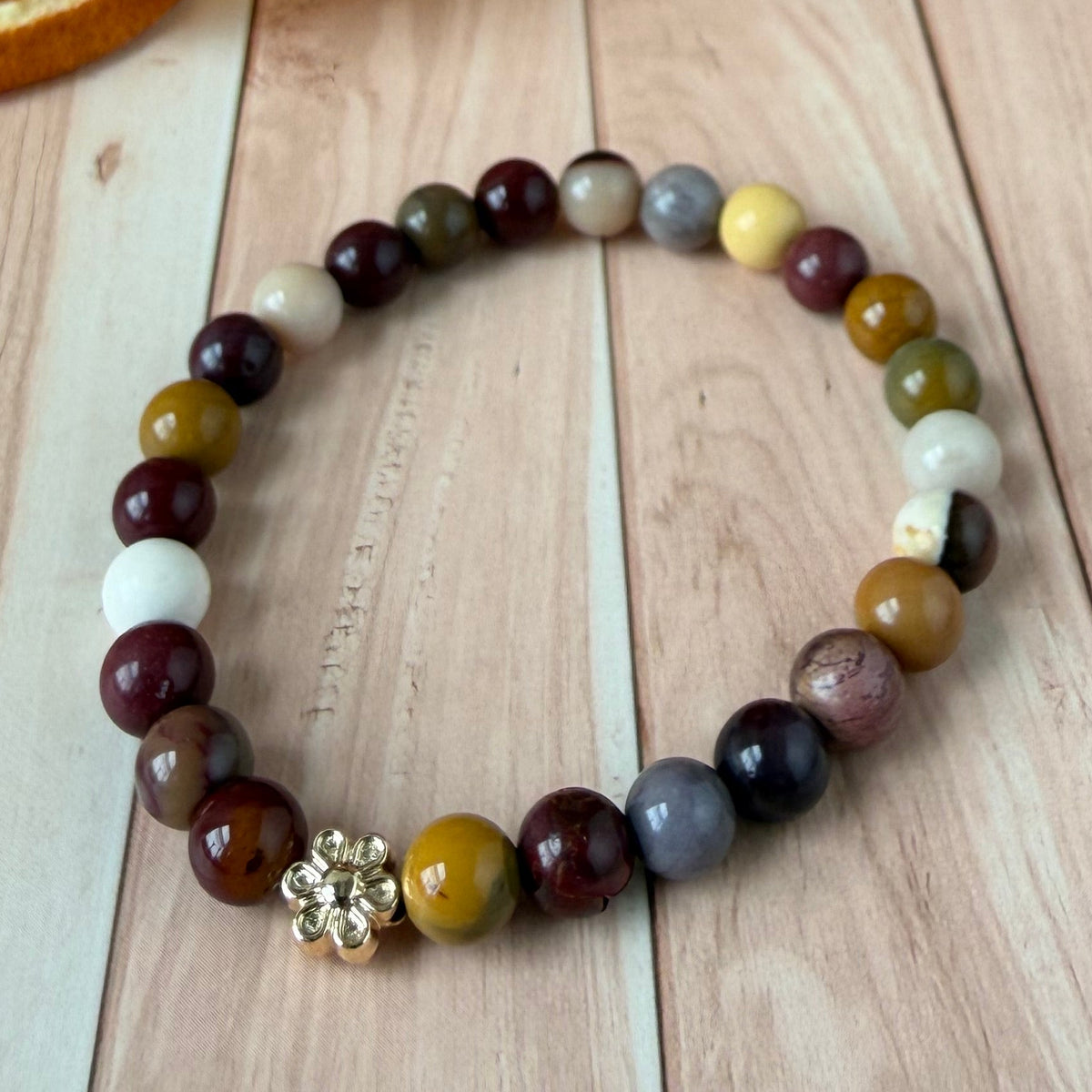 Signature Mookaite Flower Charm Bracelet