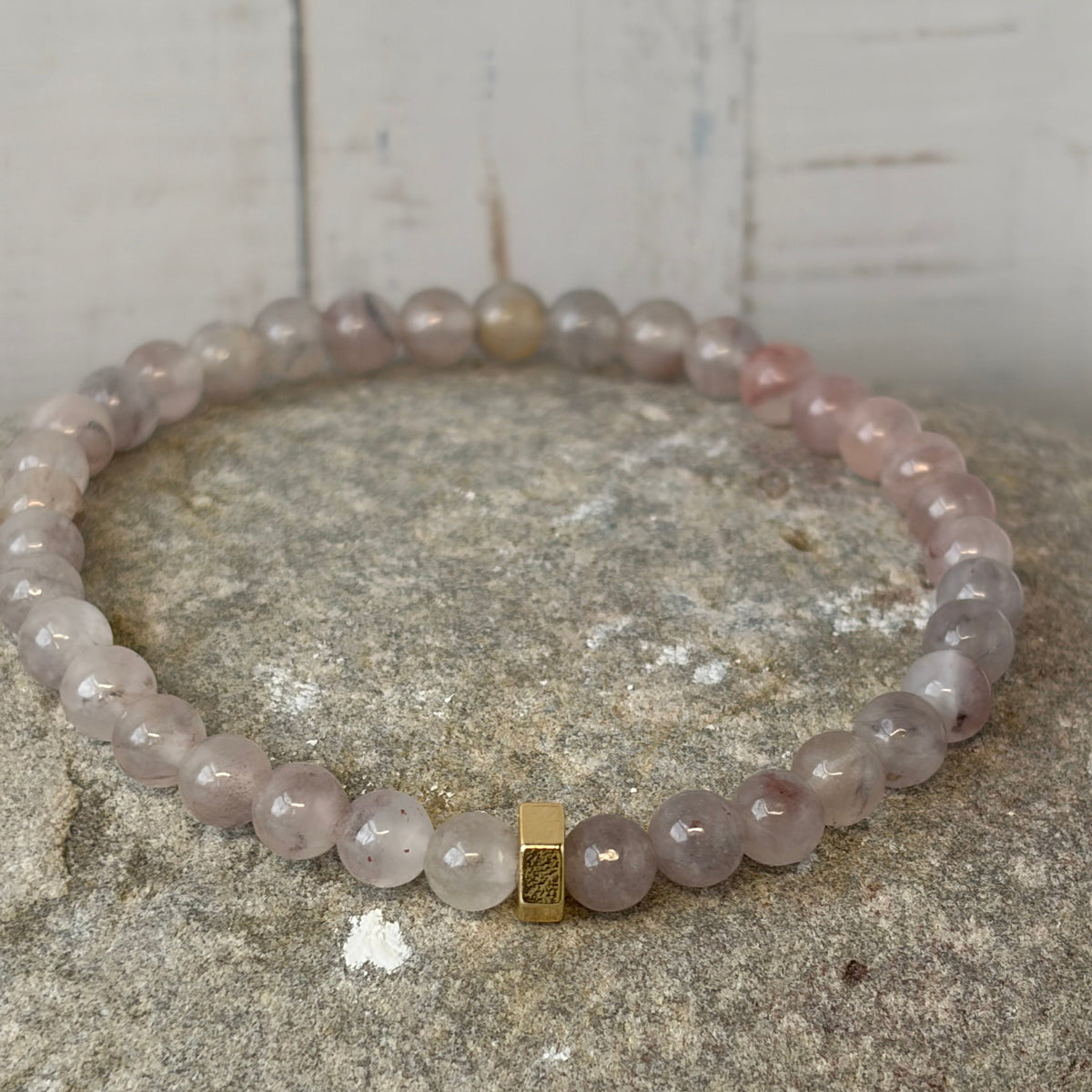 Whisper Violet Jade Hexagonal Charm Bracelet