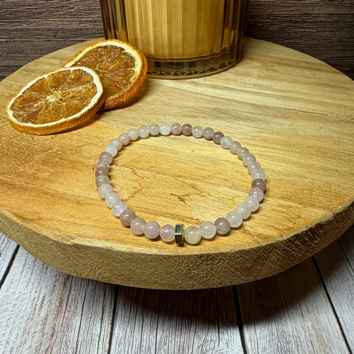 Whisper Violet Jade Hexagonal Charm Bracelet